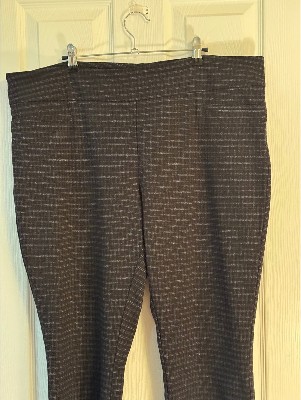 Dalia Women's Black and Gray Plaid Dress Pants Size XXL
